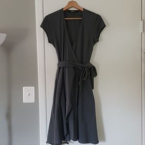 Grey wrap dress